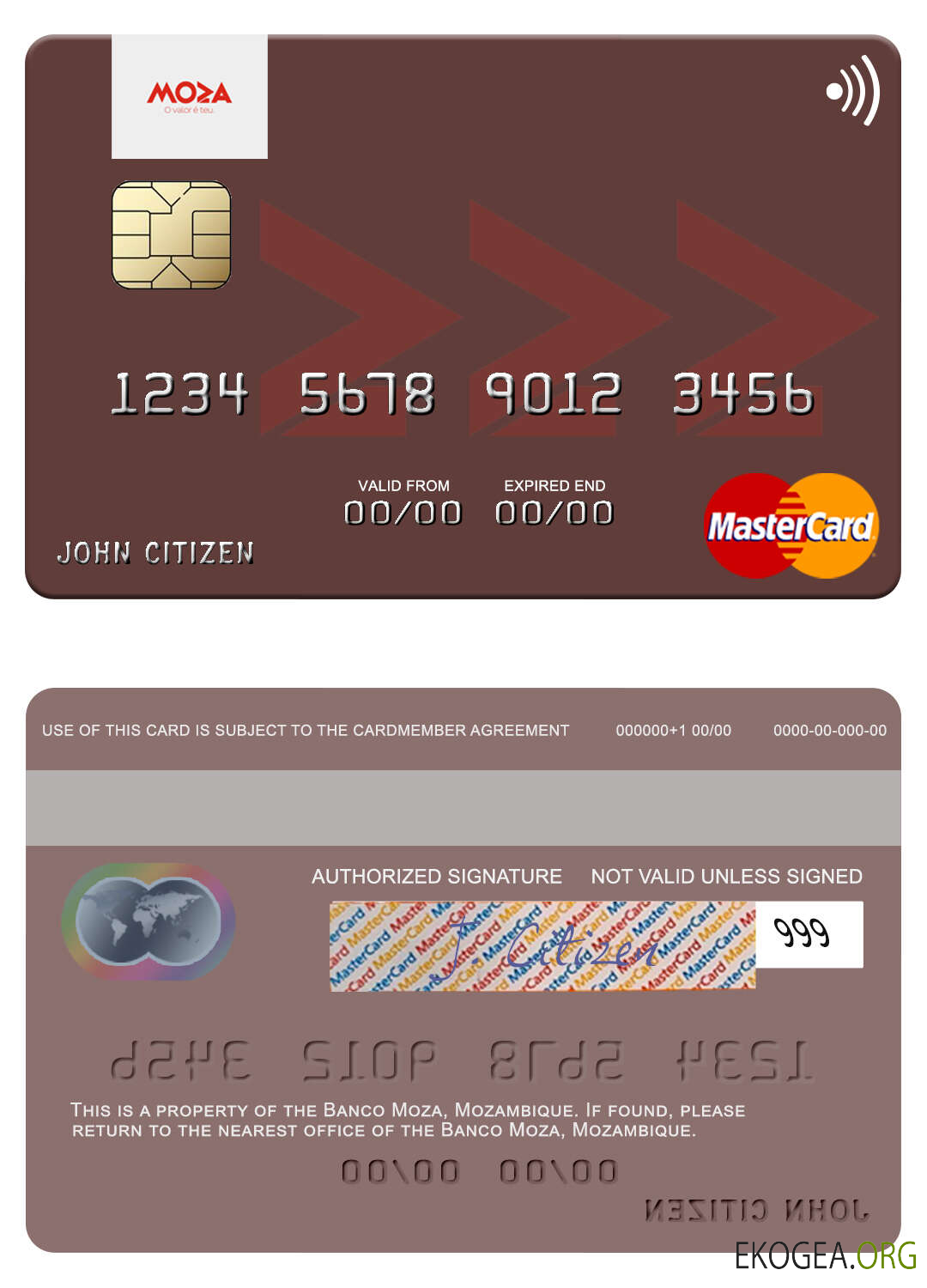 Carte Mastercard Banco Moza Mozambique